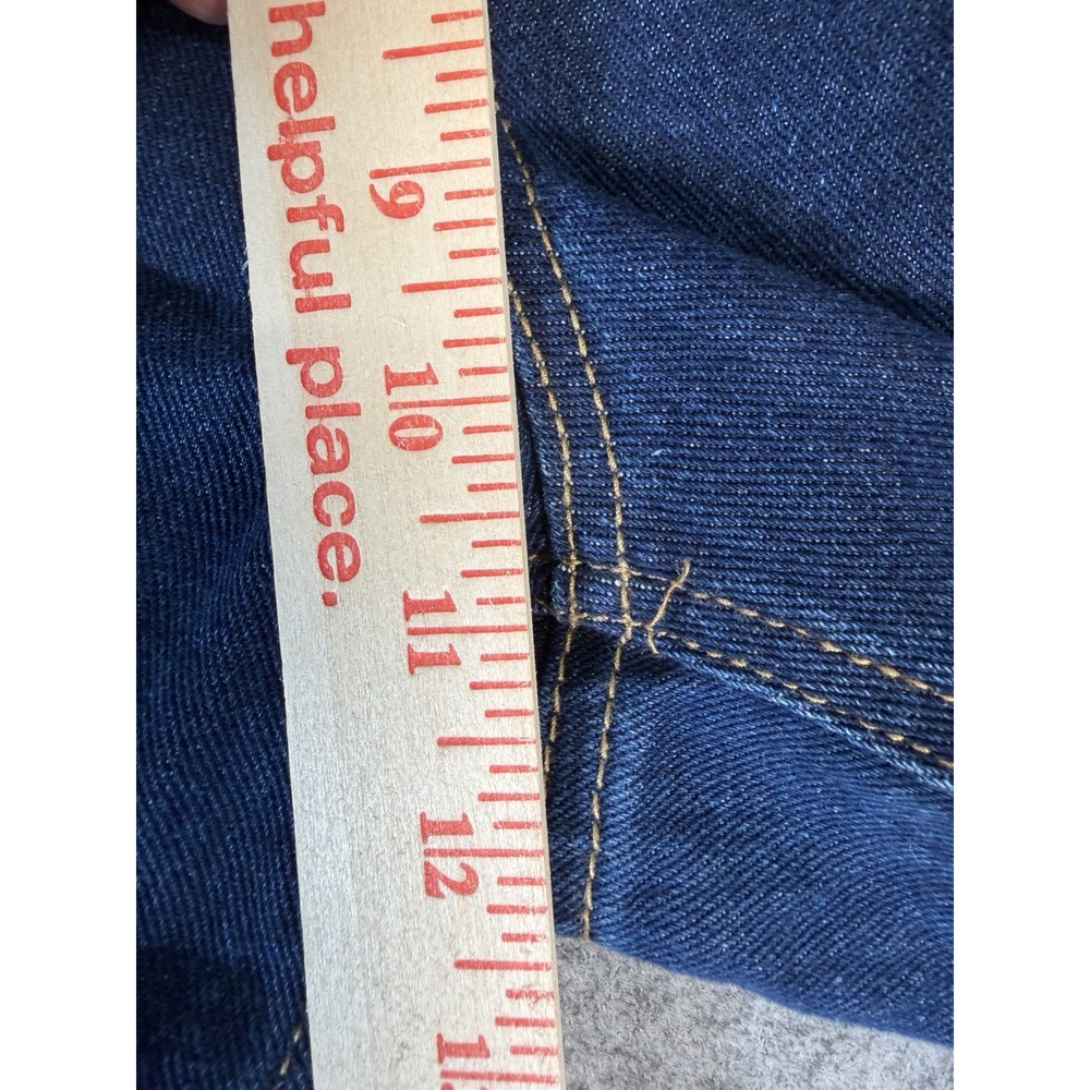 1822 Denim Taylor Women's Jeans Size 14 Cuffed Raw Hem Stretch Dark Wash - Picture 5 of 11